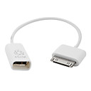 câmera de conexão conector dock para cabo USB kit adaptador de host OTG para iPad e iPhone (18cm, branco)