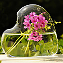 artistique vase en verre en forme de coeur