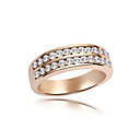 Austria Crystal Ring In Rose Gold Plated Alloy - Simple Elegance (More Colors)