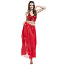 Dancewear Chiffon With Gold Clins/Beading Performance Outfit for Ladies More Colors