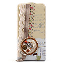 Bear Style Full Body Flip Case Cover for iPhone 4 and 4S (White)