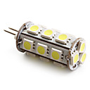 Lampadina LED a pannocchia, luce bianca naturale G4 18x5050 SMD 2-2.5W 180-200LM 6000-6500K (12V)