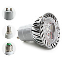 e27/e14/gu10 3-led 270lm 6000k luz blanca natural de la bombilla spot (85-265V)