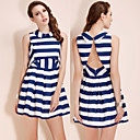TS Two-piece Striped Swing Dress
