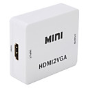 Video Converter HDMI Input to VGA Audio Box (720P, 1080P HD)
