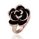 superbe plaque de zircone cubique en or 18 carats rose anneau de mode