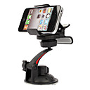 Supporto universale da Auto, ruotabile, per iPhone 4, 4S, Samsung i9200, i9250 e GPS - Nero