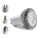 E27/E14/GU10 3x1W 270-300LM 6000-6500K Natural White Light Spot Lamp LED Bulb (85-265V)