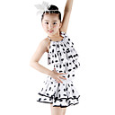 Dancewear Viscose With Tiers Latin Dance Dress For Kids