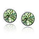 cristal austriaco en espléndida reales platinados pendientes de señora (más colores)