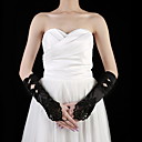 Satin Elbow Length Fingerless Party / Evening Gloves