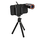 Long Focal Lens, 2X Macro, 0.67X Wide Angle and Fish Eye Lens with Tripod and Case for iPhone 4S