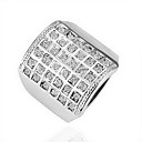schitterende zirconia 18k gouden plaat brede fashion ring