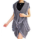 Collarless Cashmere Asymmetrical Knit Vest(More Colors)