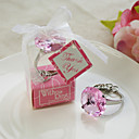 "Avec cette bague" porte-clés en cristal (rose)