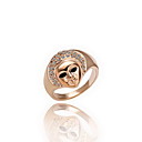 superbe zircone cubique en or 18 carats plaqué pharaon mode visage en forme d'anneau
