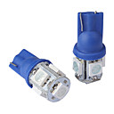t10 0.18wx5 5-SMD 5050 coche de luz LED de lectura, DC 12v/pair (azul)