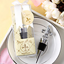 élégante fleur de lis bouchon de bouteille de chrome