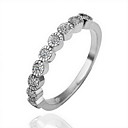 Gorgeous Rhinestone 18K Gold Half Circumference Fashion Ring