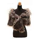 Elegant Long-Haired Faux Fur Fox Fur Special Occasion Shawl (More Colors)
