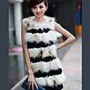Sleeveless Party/ Office Rabbit And Raccoon Fur Vest (More Colors)