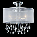 cristal de estilo montaje empotrado con 3 luces en la pantalla de tela