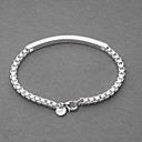 erstaunlich, versilberte Kette Box-ID Unisex-Armband