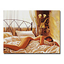 Hand-painted People Oil Painting with Stretched Frame