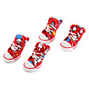 panda comfortabele stijl canvas schoenen voor honden (XS-XL, rood)