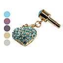 Heart Shaped Diamond Design Anti-Dust Earphone Jack Plug for iPad and iPhone (Assorted Colors)