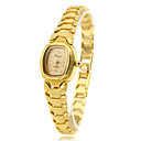 moda mujer de aleación de tipo analógico reloj pulsera de cuarzo (de oro)