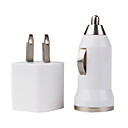 5-in-1 Caricabatteria da auto con cavo di ricarica USB cavo delle cuffie audio splitter fissato per iphone, bianco