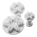 fiocco di neve torta modello e taglio cookie stampo con stantuffo (3 pezzi)