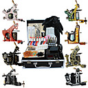 8 kit de tatouage armes à feu avec un approvisionnement de qualité de puissance supérieure lcd