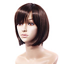 Capless Fashion Short Wavy Brown Human Hair Wig
