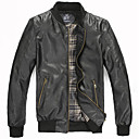 man couture leren rits jas