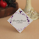 Personalized Rhombus Favor Tag - Purple Round Print (Set of 30)