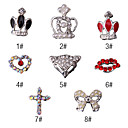 10st 3d diamond plastic nail art decoratie