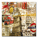 Printed London City Canvas Art with Stretched Frame