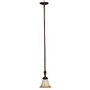 40W Luz Pingente Modern Metal com uma luz na sombra Vidro