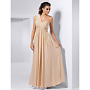 Sheath/Column One Shoulder Floor-length Chiffon Evening Dress