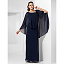 Sheath/Column Scoop Floor-length Chiffon Evening Dress