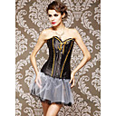 Unique Cotton/Viscose With Bowknot Strapless Front Busk Closure Corsets Shapewear