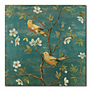 Printed Animal Bird Floral Canvas Art with Stretched Frame