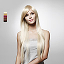 Capless longue ligne droite de haute qualité synthétiques perruque de cheveux couleurs multiples disponibles