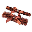 2-Piece Satin/Organza With Bowknot/Rhinestone Wedding Garters