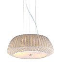 Contemporanea lampade pendenti in tessuto con 2 luci in Grey