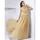 Sheath/ Column V-neck Sweep/ Brush Train Chiffon Evening Dress inspired by Rashida Jones at Oscar
