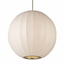 25W Contemporary 1 - Light Pendant Light in Fibre Shade White Globe Designed