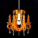 60W Artistic Acrylic Pendant Light with 1 Light in Orange